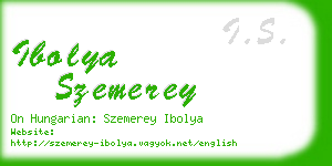 ibolya szemerey business card